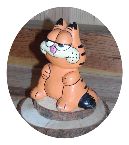 Figura De Garfield Hecha De Papel Maché Artesanal Vintage