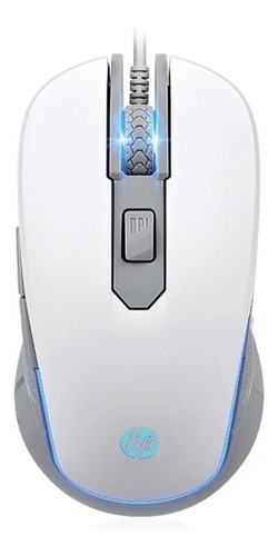 Mouse Gamer Hp M200 Blanc Iluminado 2400dpi/tienda Megabytes Color Blanco