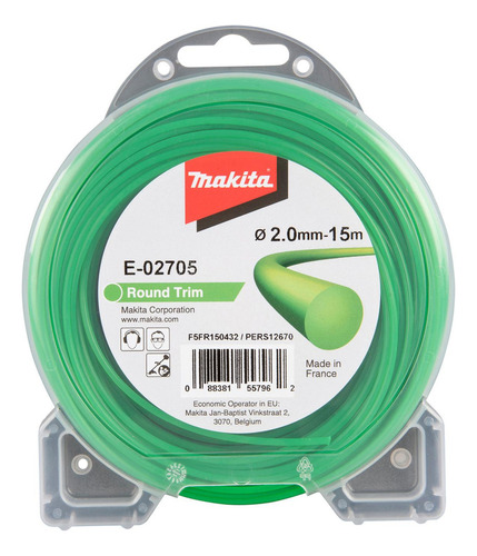 Hilo Nylon Redondo Verde 2.0mm X 15m Makita E-02705