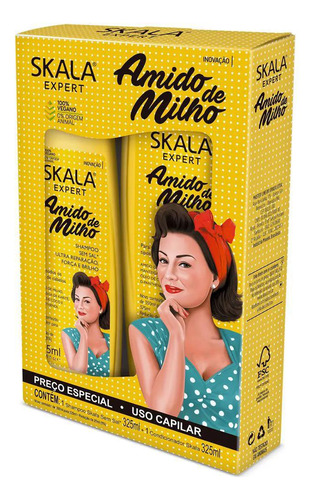 Kit Skala Amido De Milho Shampoo + Condicionador 325ml Cada