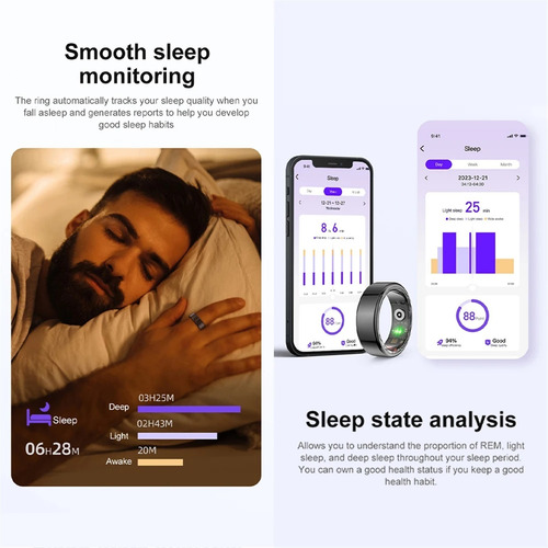 Anillo Inteligente Monitor De Ritmo Cardíaco For Dormir