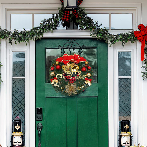 Corona De Navidad Para Puerta Principal, Corona De Navidad,