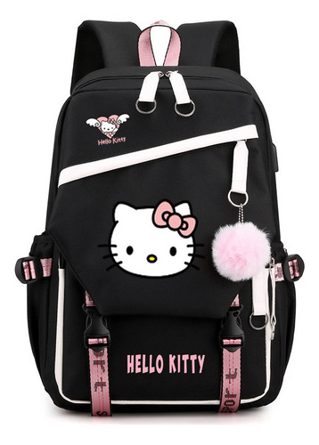 Bonita Mochila Escolar De Hello Kitty Para Grados 1-6 [u] .