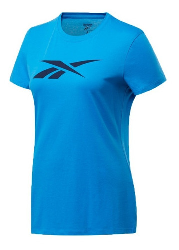 Reebok Remera Training Mujer Essentials Vector Turq Ras