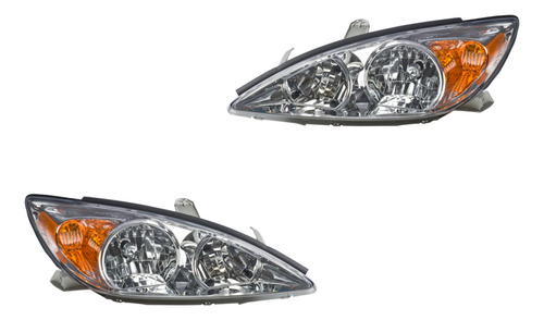 Par Juego Faros Toyota Camry 2002 - 2004 Fondo Cromado Rxc