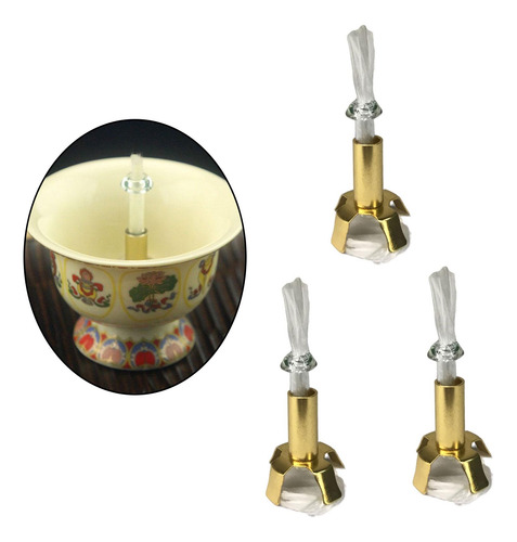 Soporte De Mecha Para Lámpara De Aceite, 3 Uds., Tubo De