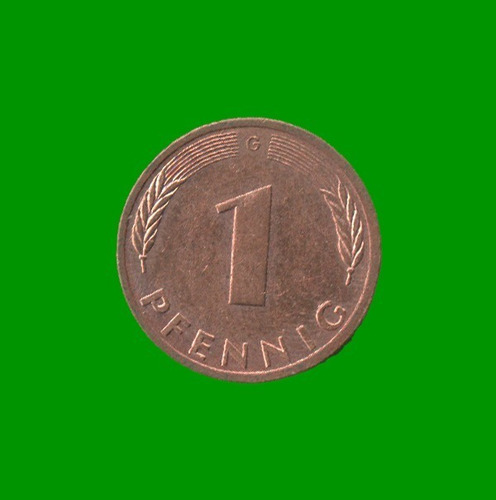 Moneda De Alemania 1 Pfennig, Año 1991 ( G ), Estado Usada.