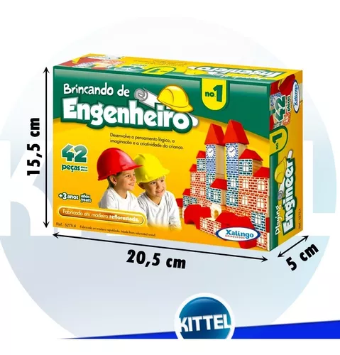 Brincando de Engenheiro Blocos de Montar 42 peças Xalingo - xalingo