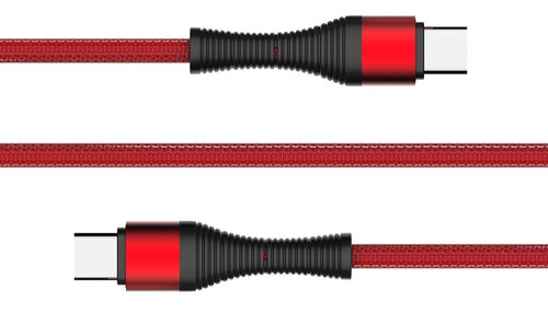 Cabo Usb Tipo C 3.a Fast Charge Cb-p160rd Vermelho C3tech®