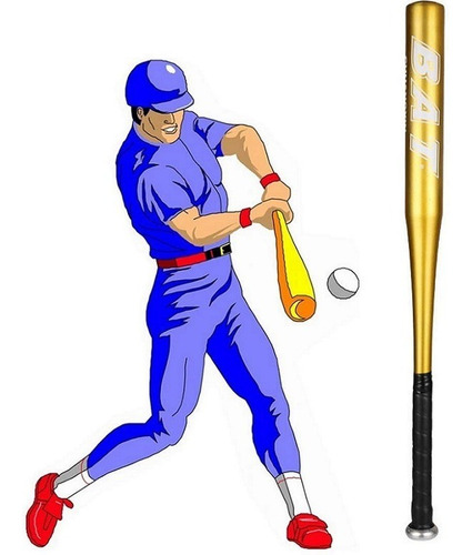 Imagen 3 de 4 de Bate Baseball Leago Aluminio 36¨ Oro