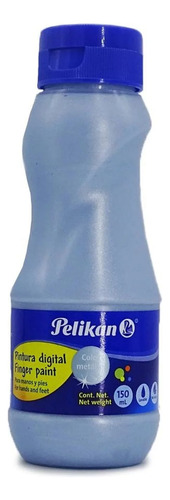 Pintura Digital Preescolar Dedos Pelikan 150ml Elegir Color Plata Metalico