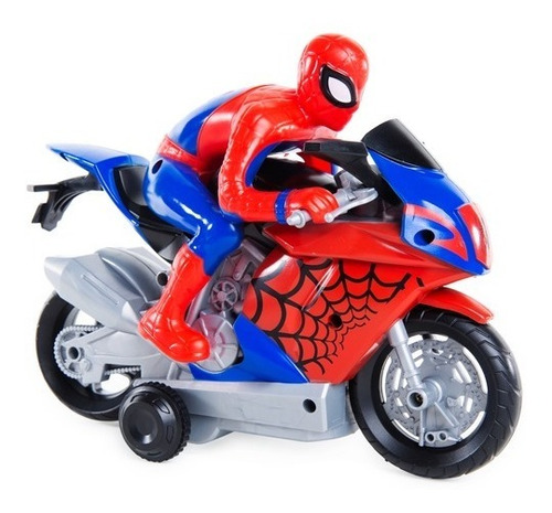 Moto De Hombre Araña Teledirigida Juego Niños Heroe Marvel