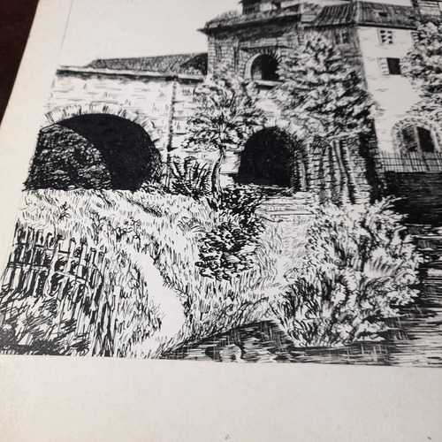 Imagem 7 de 8 de Pintura Desenho Nanquim Bico De Pena Antigo Sem Moldura