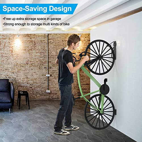 4 Pack Bike Rack For Garage With Tire Tray, Wall Mount ...