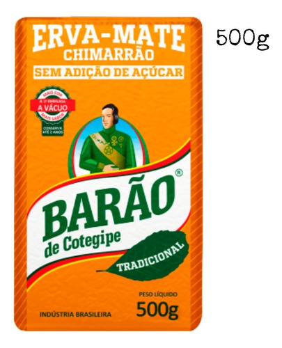 Erva-mate Barão de Cotegipe suave sabor erva mate tradicional gaúcha sem glúten em embalado a vácuo 5kg pacote de 10 u