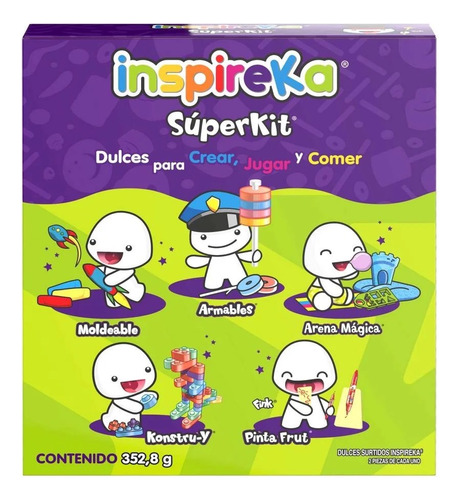 Dulces Inspireka Surtido 5 Presentaciones Caja Con 4pz C/u