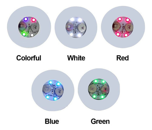 50 Pegatinas Para Botellas, Luces Led, Portavasos,
