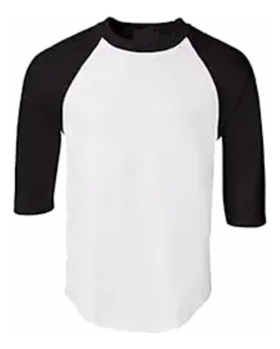 Mlplayeras Niños Ranglan Negro Algodón.