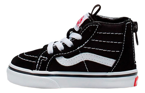 Vans Sk8-hi Zip Inf Para Niño Color Negro, Blanco