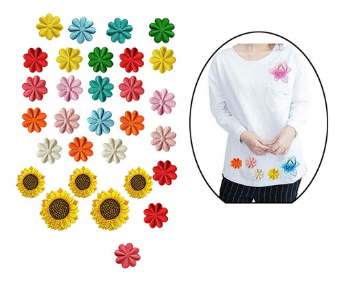 Insignias De Flores De Margarita, Bordado De Girasol Con