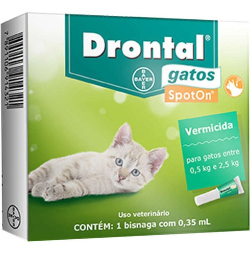 Vermífugo Para Gatos Em Bisnaga  Drontal Spoton 0,5 A 2,5 Kg