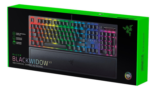 Teclado Mecânico Gamer Razer Blackwidow V3 Chroma Yellow Us Preto Us