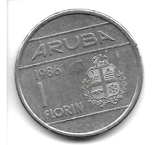Aruba Moneda De 1 Florín Año 1986 - Km 5 - Excelente