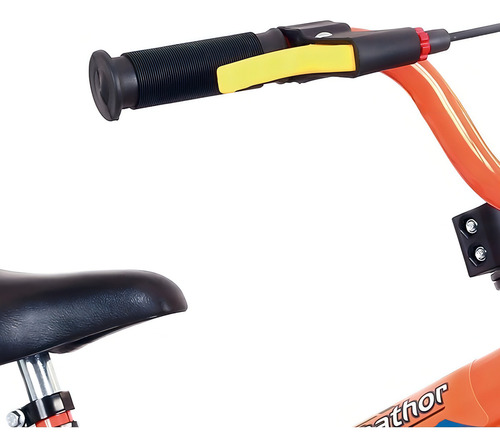 Bicicleta Infantil Nathor Aro16 Menino Extreme De 5 A 8 Anos Cor Laranja/preto