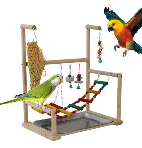 Parque De Juegos Para Pájaros, Soporte De Madera Para