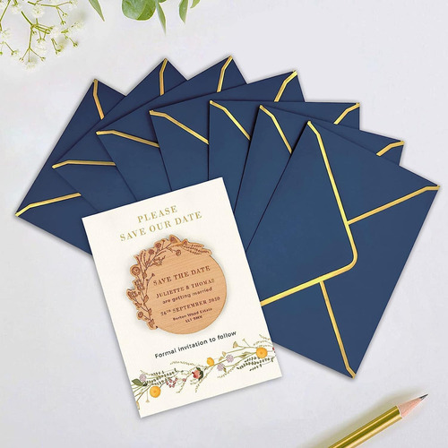 Paquete De 50 Sobres De Invitación, Sobres De Tarjetas De 5