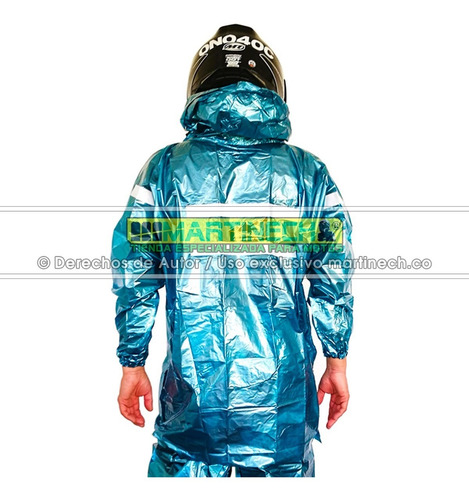 Imagen 7 de 7 de Impermeable Moto Bicicleta Plástico Reflectivo Portable