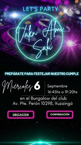 Invitaciones Interactivas Fluo Con Ubicacion