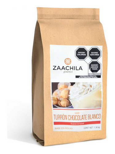 Zaachila Gourmet Sabor:turrón Chocoblanco Base Frappe 1.36kg