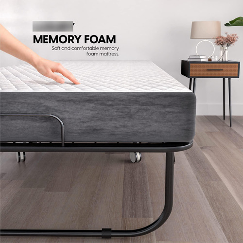 Cama Plegable Individual Con Colchón De Espuma Viscoelástica