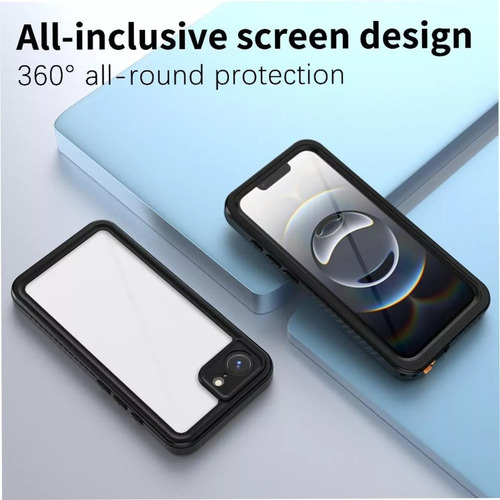 Capa Para iPhone 16e Com Protetor De Tela À Prova D'água