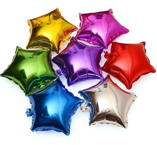 Balão Metalizado Estrela Diversas Cores 45cm