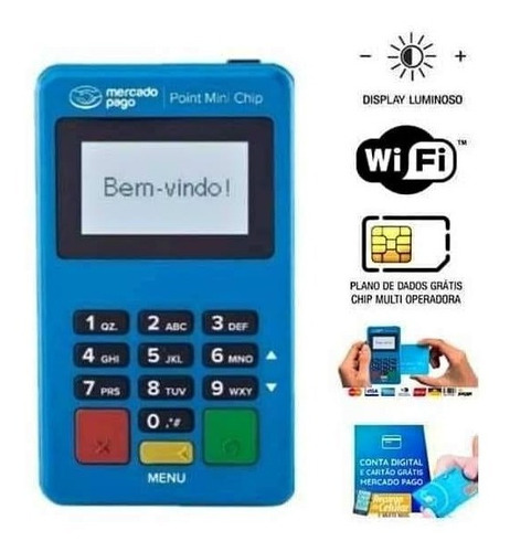 Imagem 6 de 7 de Point Mini Chip Maquinha Não Precisa De Celular Mercado Pago