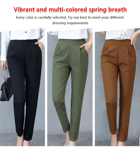 Pantalones Deportivos Casuales Con Abertura En La Pantorrill