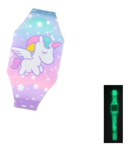 Reloj Infantil Niño Niña Fluorescente Unicornio Llama 