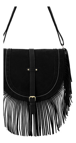 Bolso Estilo Crossbody Con Flecos De Mujer C&a (3008366)