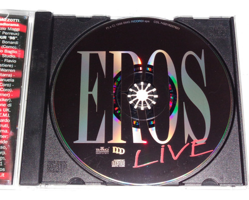 Eros Ramazzotti - Eros Live, Cd Bmg 1998 (Usado)