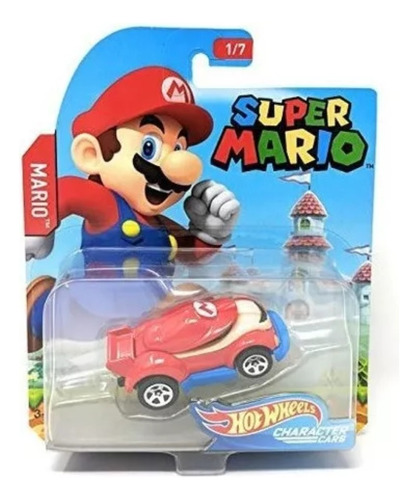 Hot Wheels Super Mario Personaje Cars Vehículo 1/7