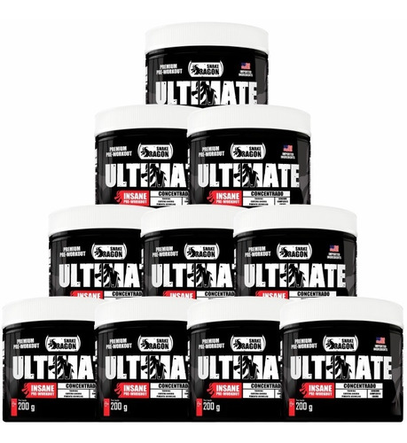 10x Pre Treino Ultimate - 200g - Importado C/ Nota Fiscal