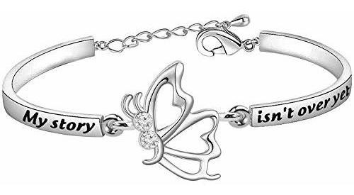 Brazalete - Semicolon Butterfly Bracelet My Story Isn T Over