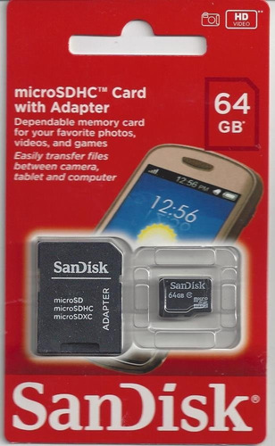 Cartão De Memória Original Sd Sandisk 64gb Envio Imediato