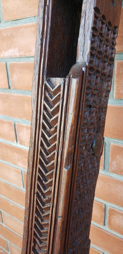 Lateral De Marco De Puerta Arabe De Madera Labrada Artesanal (Usado)