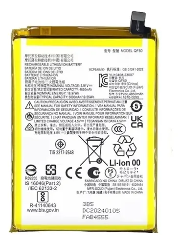 Batería Para Motorola G04 / G04s / G24 / G34 / E14 Qf50 Ya!