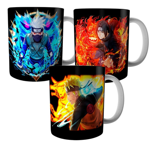 Set De Tazas De Ceramica Naruto