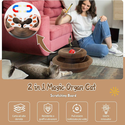 Columnas De Agarre De Gato Interactiva Plegable Con Campana
