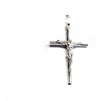 Imagen 3 de 8 de Dije Cruz Palito Con Cristo Plata 925 35mm Garantía Estuche